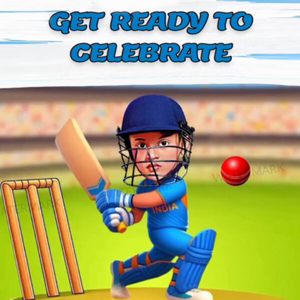 Cricket Theme Birthday Invitation EH-315