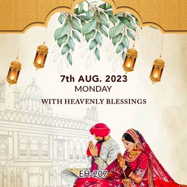 Sikh Wedding Invitation EH-207