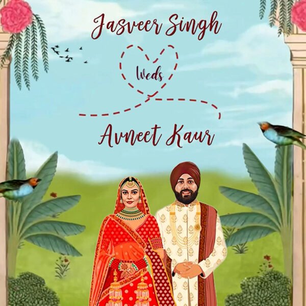 Sikh Wedding Invitation EH-247