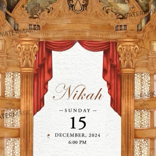 Muslim Wedding Invitation EH-352