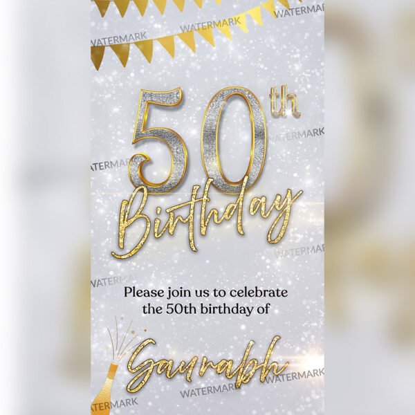 50th Birthday Invitation EH-368