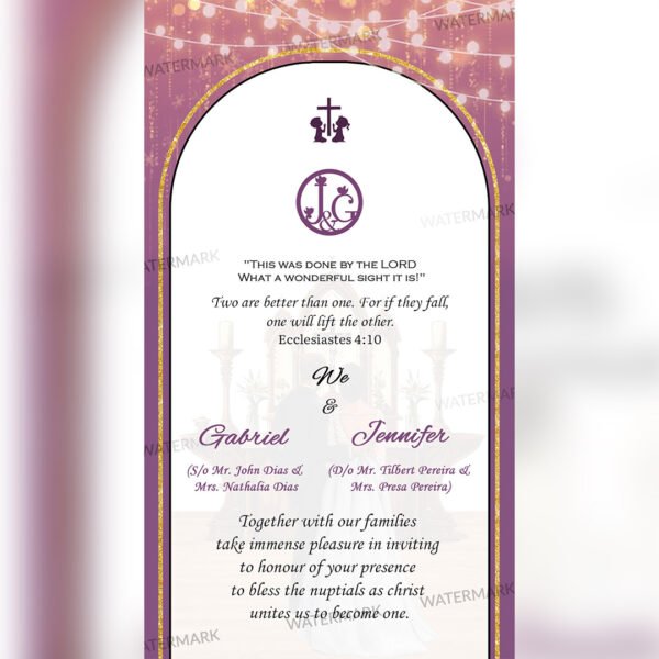 Christian Wedding Invitation EH-376 - Image 2