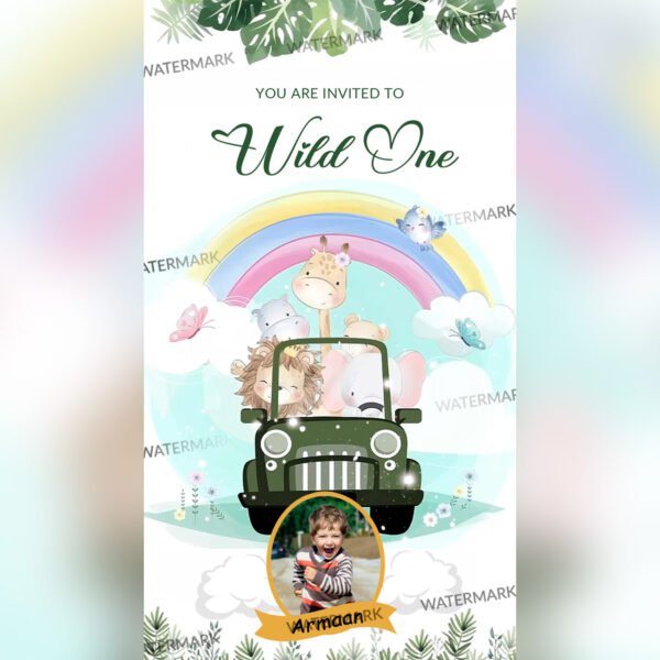 Wild One Birthday Invitation EH-392