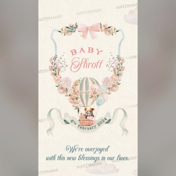 Baby Welcome Invitation EH-406