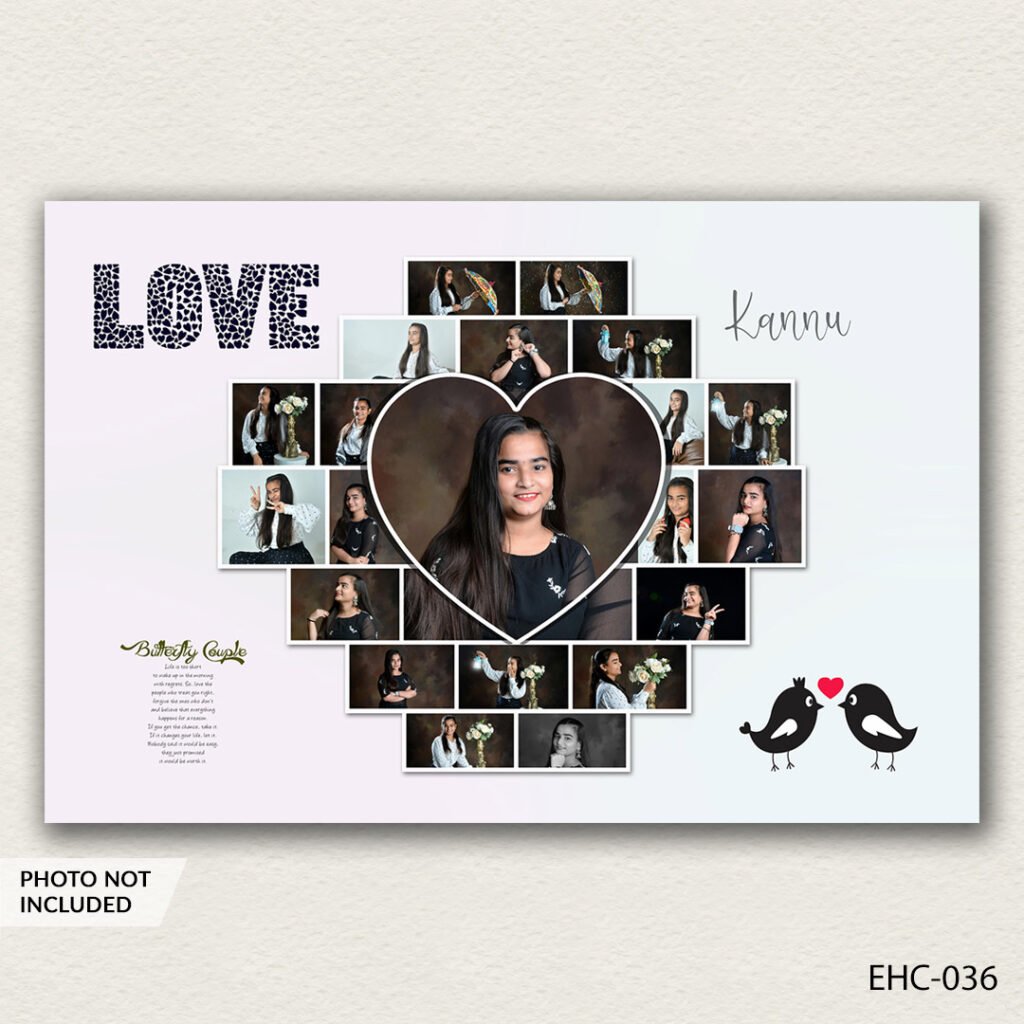 photo collage PSD template EHC-036