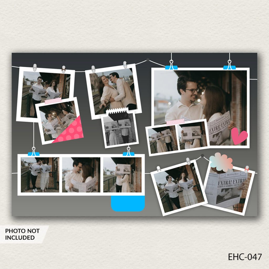 photo collage PSD template EHC-047