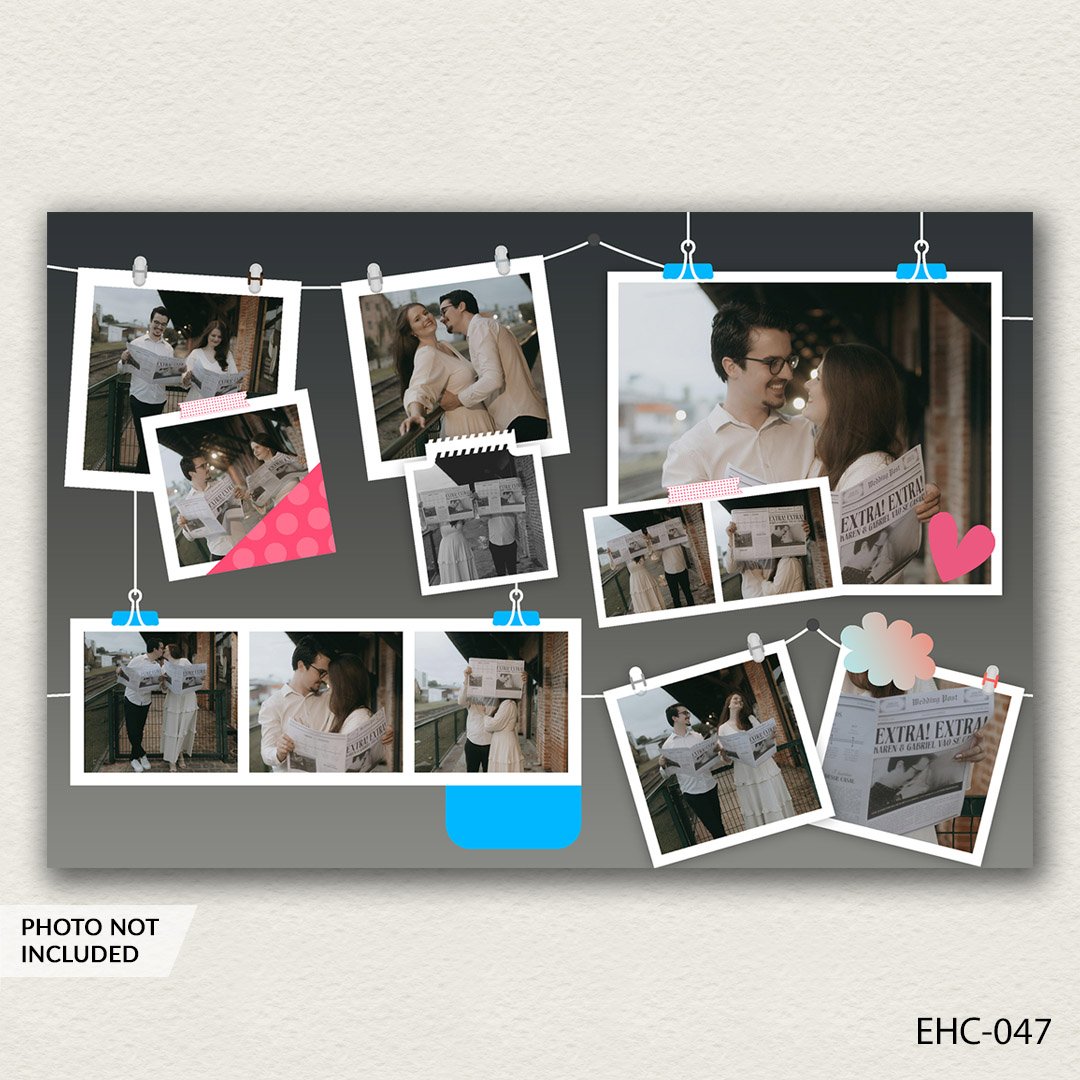 photo collage PSD template EHC-047