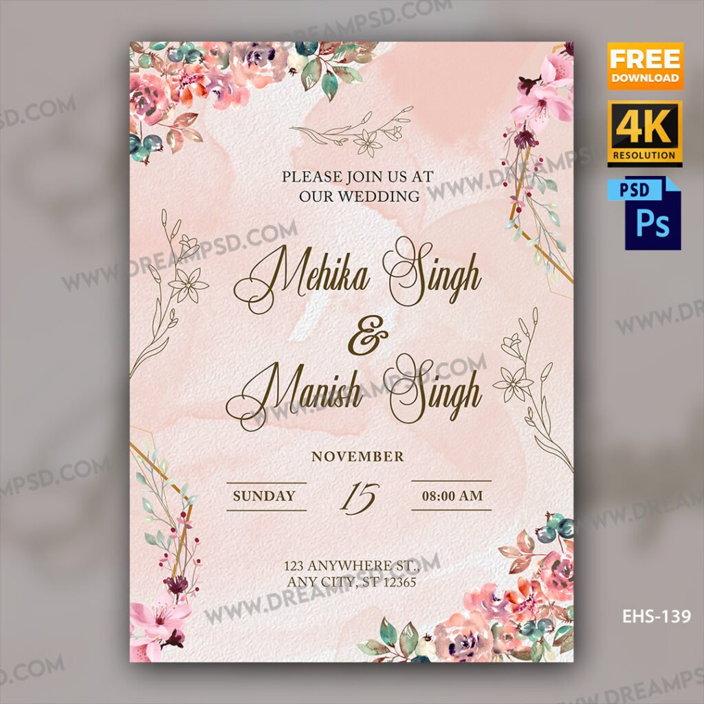 Engagement Invitation Card EHS-139