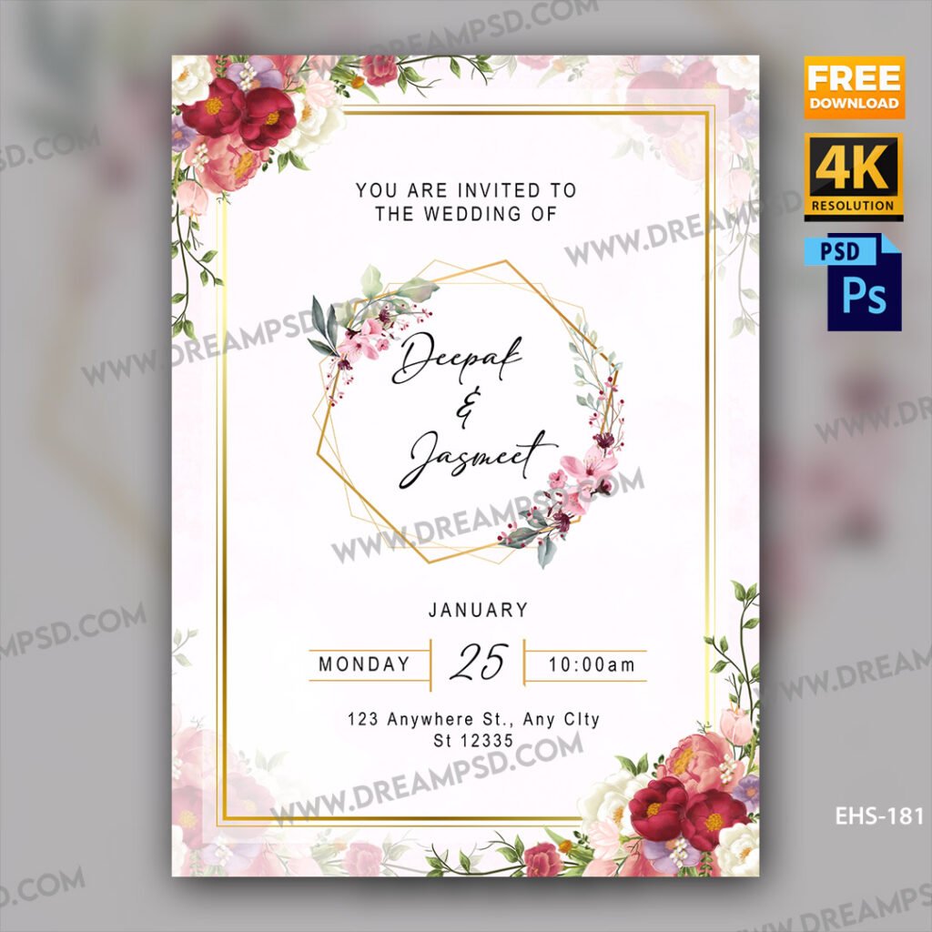 Engagement Invitation Card EHS-181