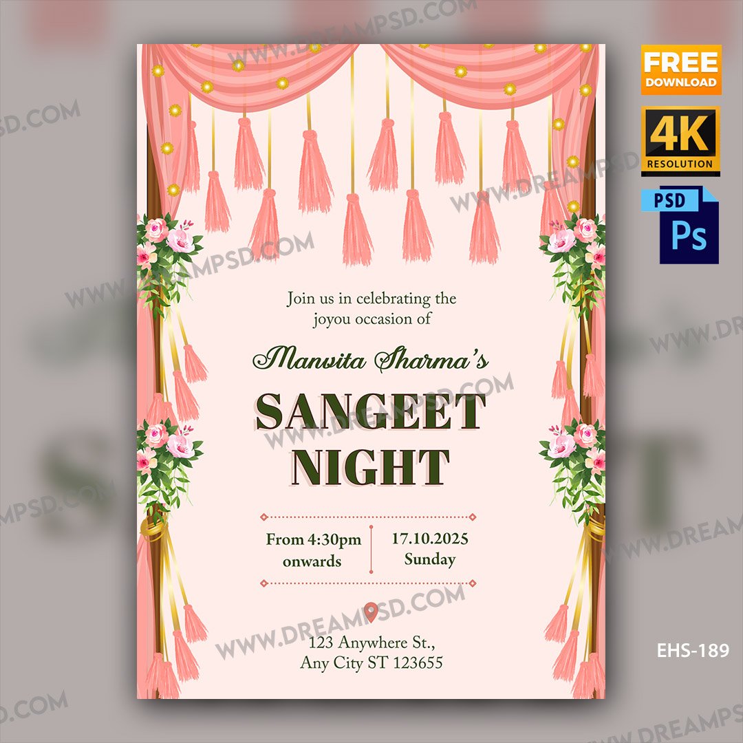 Engagement Invitation Card EHS-189