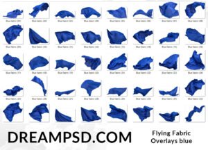 Flying Fabric Overlays Blue
