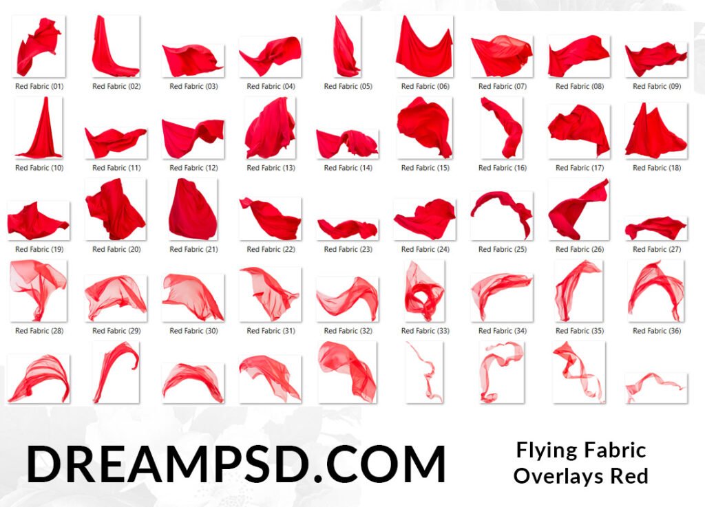Flying Fabric Overlays Red
