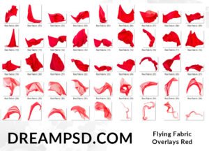 Flying Fabric Overlays Red