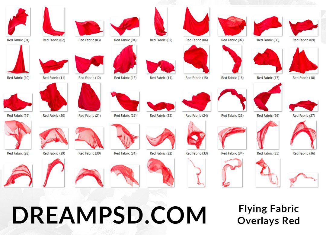 Flying Fabric Overlays Red