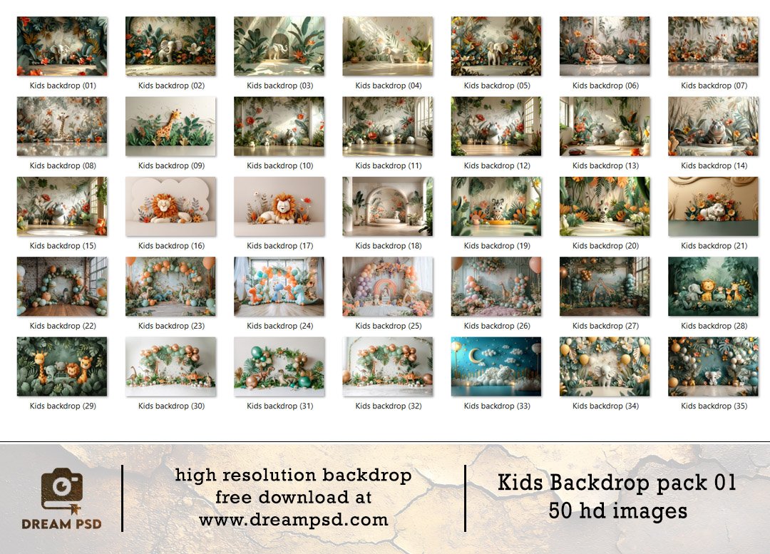 Kids Backdrop pack 01