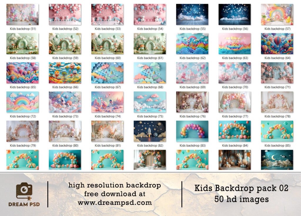 Kids Backdrop pack 02