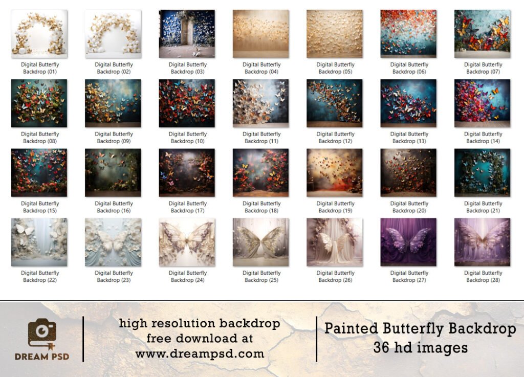 Painted Butterfly Backdrop