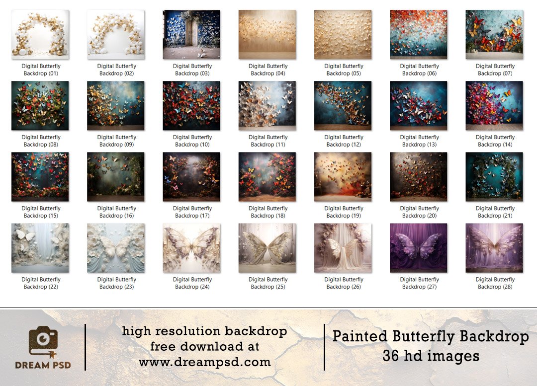 Painted Butterfly Backdrop