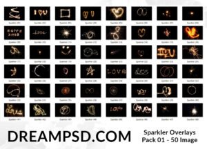 Sparkler Overlays Pack 01