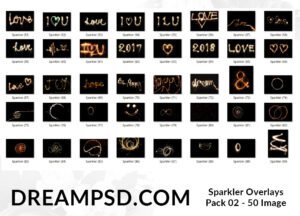 Sparkler Overlays Pack 02