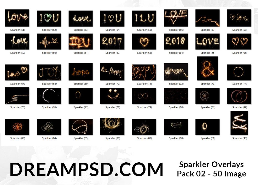 Sparkler Overlays Pack 02