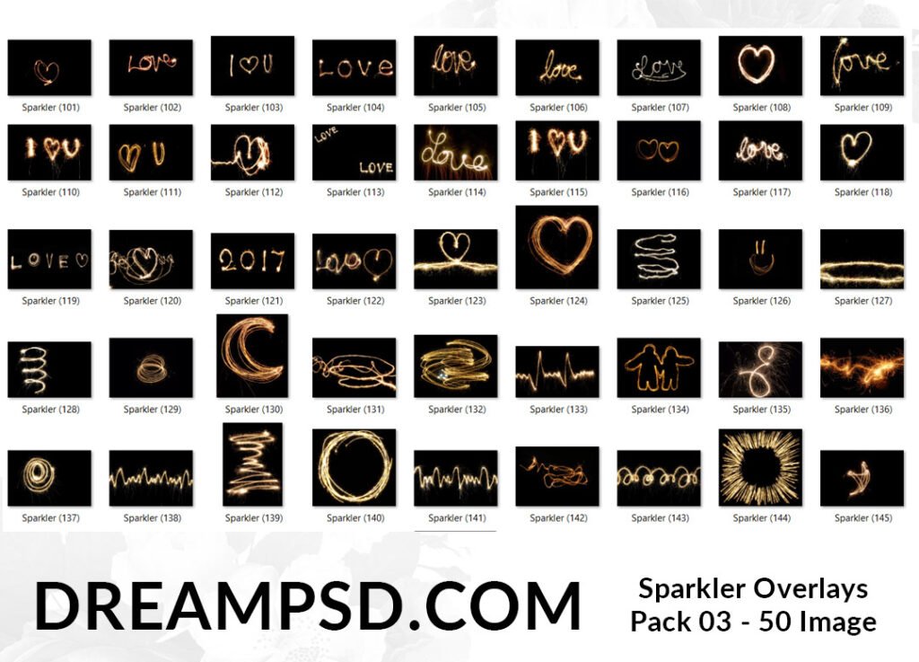 Sparkler Overlays Pack 03