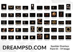 Sparkler Overlays Pack 05