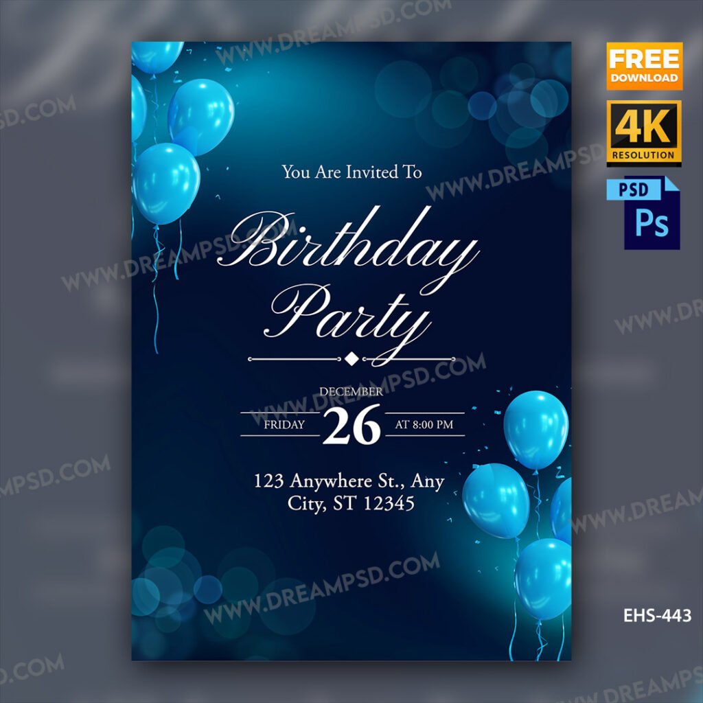 Birthday Invitation Card EHS-443