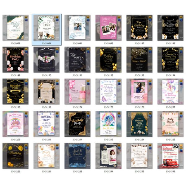 Birthday Digital Card PSD Templates